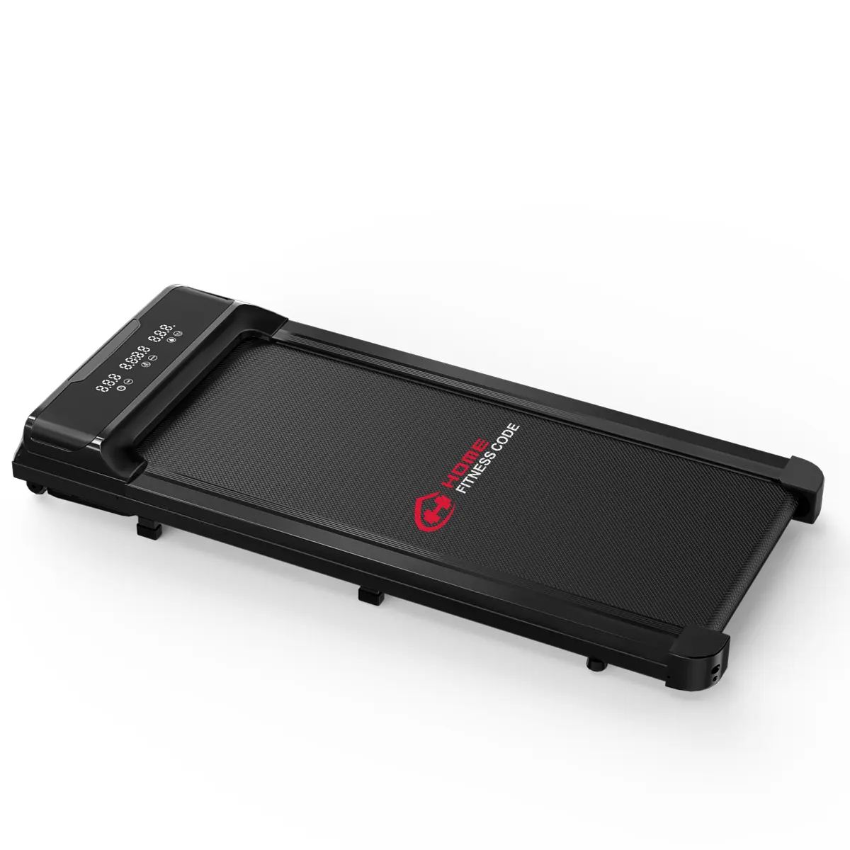 Home Fitness Code Q2 Pro walking pad, black low-profile deck (retailer product image)