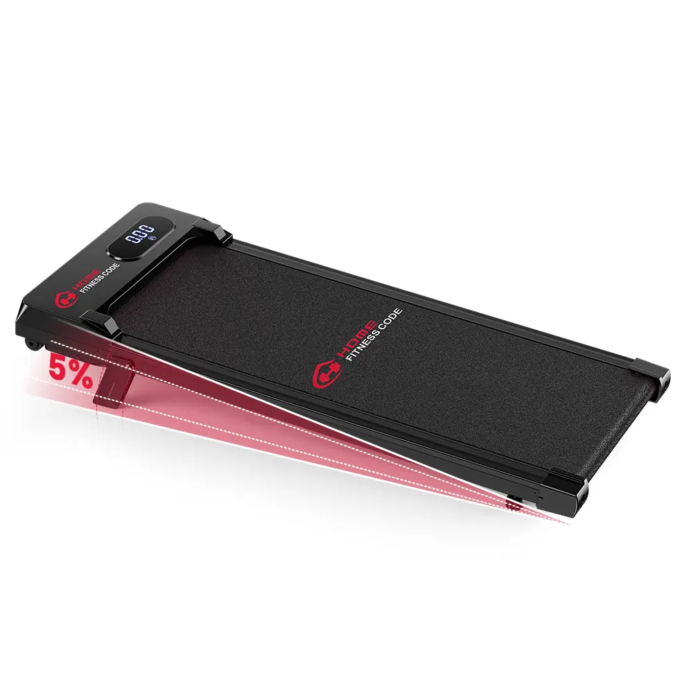 Home Fitness Code T7 walking pad with slim black deck (retailer product image)