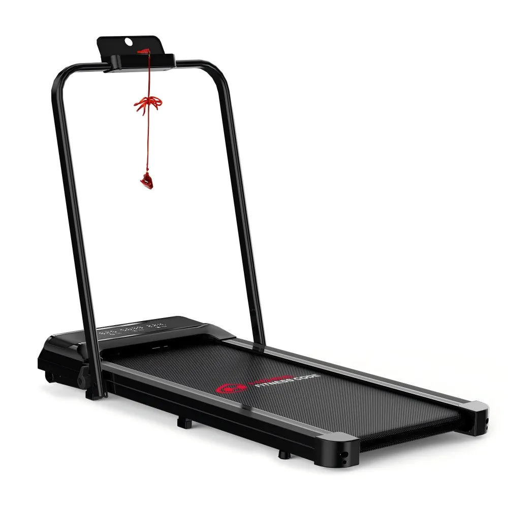 Home Fitness Code Q2 Pro walking pad with handrail and phone holder (retailer product image)
